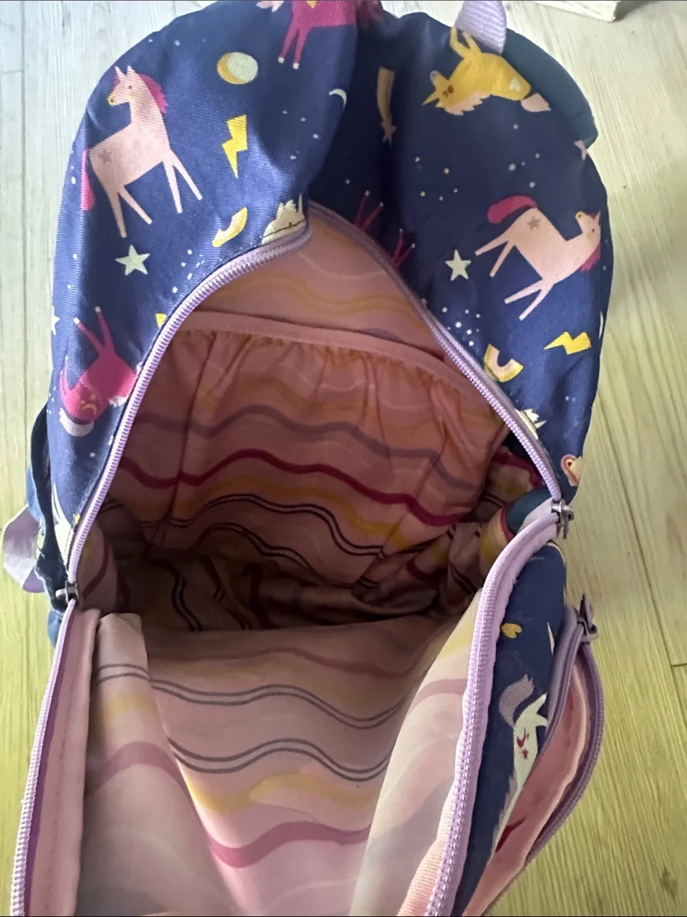 Kids Unicorn Pattern Backpack - Purple